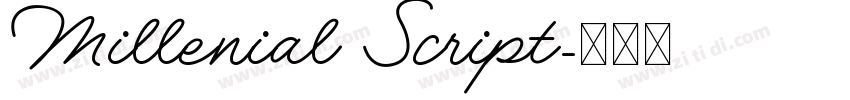 Millenial Script字体转换